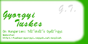 gyorgyi tuskes business card